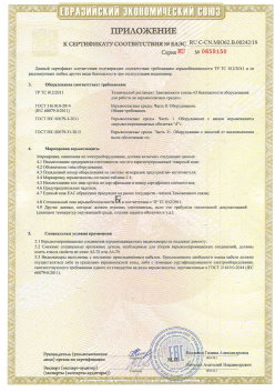 12.03.2015 Ярцево - ЗАО СиБиСи(Япония) г.Москва. Приложение к сертификату Видеокамеры для систем охранного видеонаблюдения т.м.GANZ. ТР ТС 020/2011